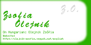 zsofia olejnik business card